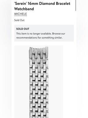 NWT MICHELE ‘Serein’ 16mm Diamond Bracelet Watchband